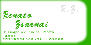 renato zsarnai business card