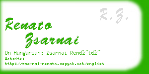 renato zsarnai business card